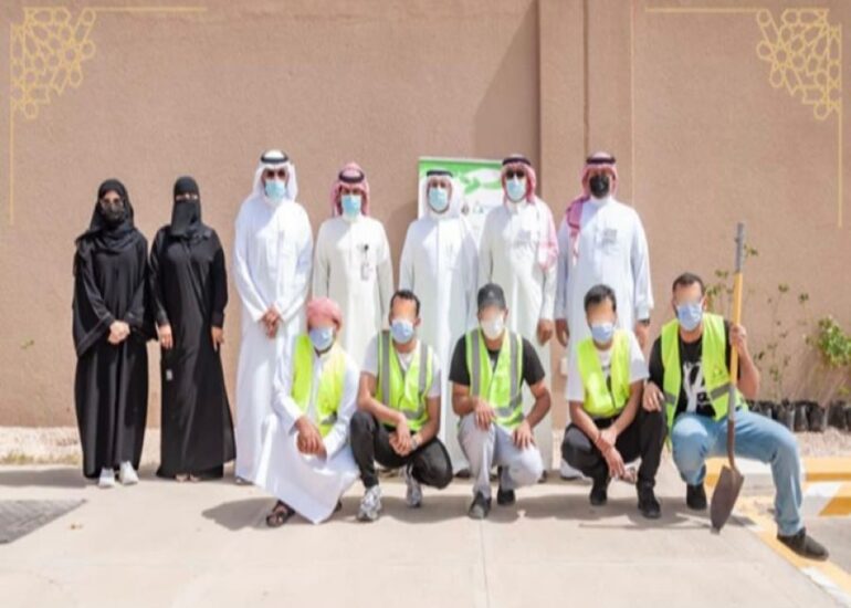 Afforestation campaign was activated for the East Dammam Police Station in Al Mazrouiyah District
